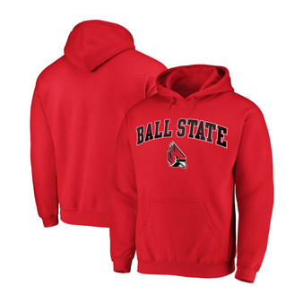 Men's Red Cardinal Ball State Cardinals Campus Pullover Hoodie