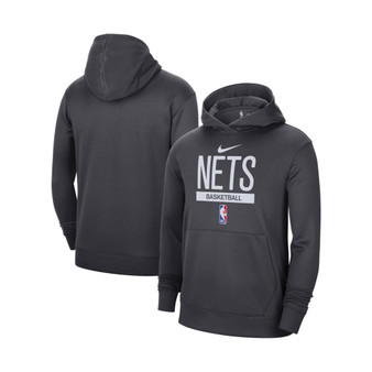 Men's Anthracite Brooklyn Nets 2022/23 Spotlight On-Court Practice Performance Pullover Hoodie