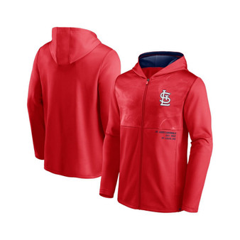 Men's Branded Red St. Louis Cardinals Primary Logo Full-Zip Hoodie