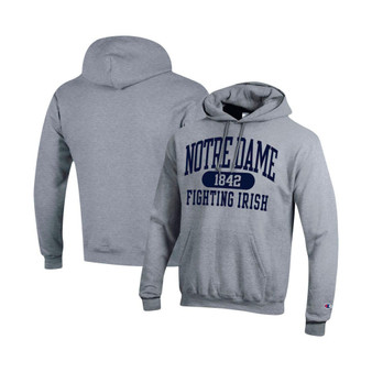 Men's Heather Gray Notre Dame Fighting Irish Arch Pill Pullover Hoodie