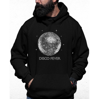Men's Disco Ball Word Art Hooded Sweatshirt