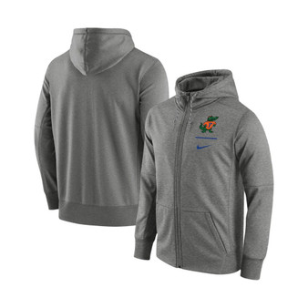 Men's Heathered Gray Florida Gators Throwback Alternate Logo Stack Performance Full-Zip Hoodie