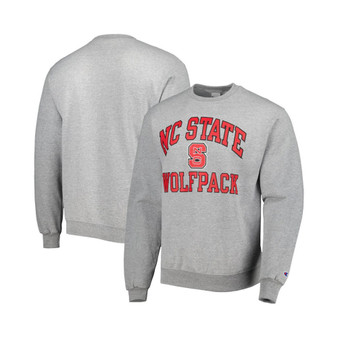 Men's Heather Gray NC State Wolfpack High Motor Pullover Sweatshirt