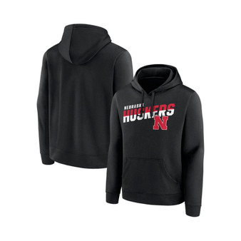 Men's Branded Black Nebraska Huskers Quick Slant Pullover Hoodie