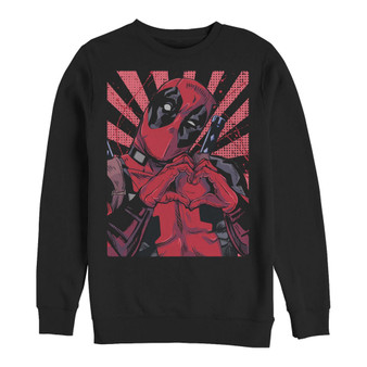 Men's Close Heart Deadpool Crew Fleece Pullover