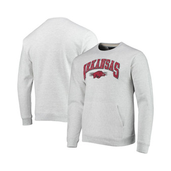 Men's Heathered Gray Arkansas Razorbacks Upperclassman Pocket Pullover Sweatshirt