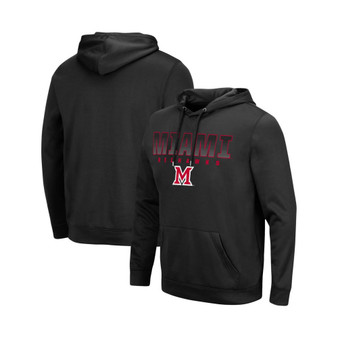 Men's Black Miami University RedHawks Blackout 3.0 Pullover Hoodie