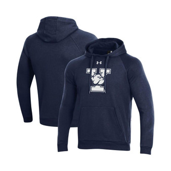 Men's Navy Yale Bulldogs Primary School Logo All Day Raglan Pullover Hoodie