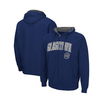 Men's Navy Georgetown Hoyas Arch & Logo 3.0 Full-Zip Hoodie