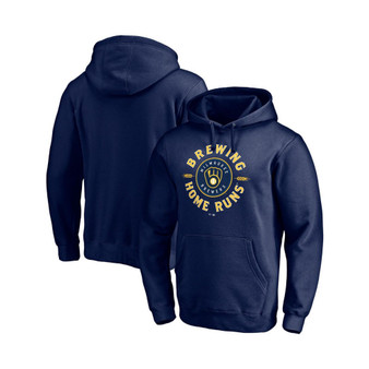 Men's Branded Navy Milwaukee Brewers Brewing Up Team Pullover Hoodie