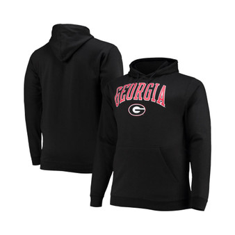 Men's Black Georgia Bulldogs Big and Tall Arch Over Logo Powerblend Pullover Hoodie