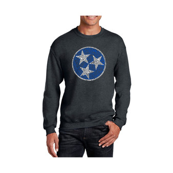 Men's Word Art Tennessee Tristar Crewneck Sweatshirt