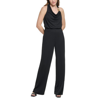 Women's X-Fit Chain Hardware Halter Sleeveless Jumpsuit