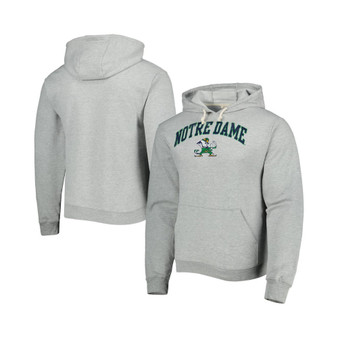 Men's Heather Gray Notre Dame Fighting Irish Arch Essential Fleece Pullover Hoodie