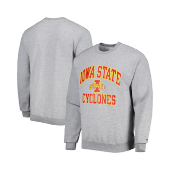 Men's Heather Gray Iowa State Cyclones High Motor Pullover Sweatshirt