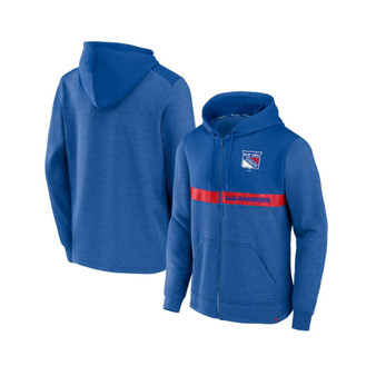 Men's Branded Blue New York Rangers Iconic Ultimate Champion Full-Zip Hoodie