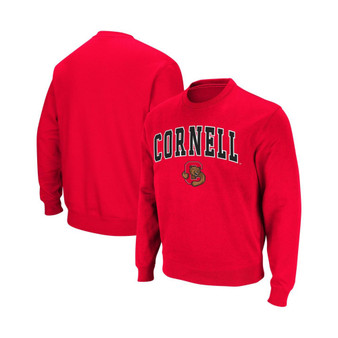Men's Red Cornell Big Red Arch and Logo Crew Neck Sweatshirt