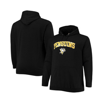 Men's Black Pittsburgh Penguins Big and Tall Fleece Pullover Hoodie