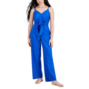 Petite Tie-Front Jumpsuit, Created for Macy's
