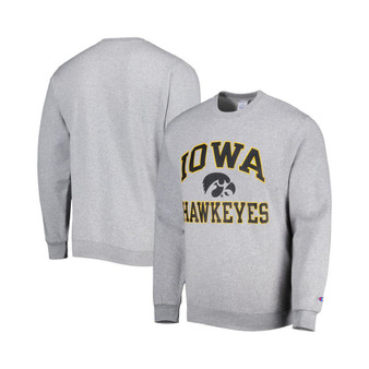 Men's Heather Gray Iowa Hawkeyes High Motor Pullover Sweatshirt