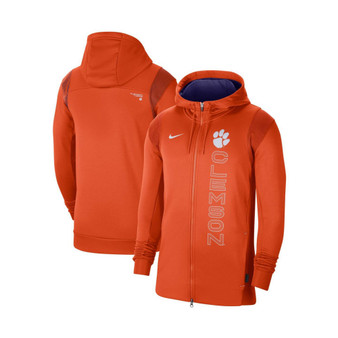 Men's Orange Clemson Tigers 2021 Sideline Performance Full-Zip Hoodie