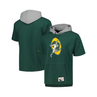 Men's Green Green Bay Packers Postgame Short Sleeve Hoodie
