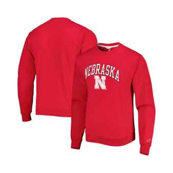 Men's Scarlet Nebraska Huskers 1965 Arch Essential Pullover Sweatshirt