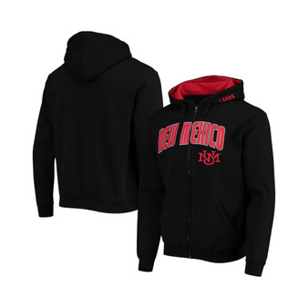 Men's Black New Mexico Lobos Arch & Logo 3.0 Full-Zip Hoodie