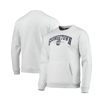 Men's Heathered Gray Georgetown Hoyas Upperclassman Pocket Pullover Sweatshirt
