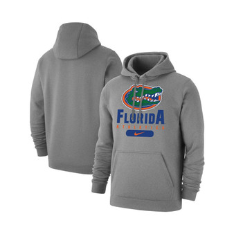 Men's Heathered Gray Florida Gators Big and Tall Club Stack Fleece Pullover Hoodie