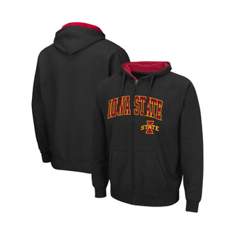 Men's Black Iowa State Cyclones Arch and Logo 3.0 Full-Zip Hoodie