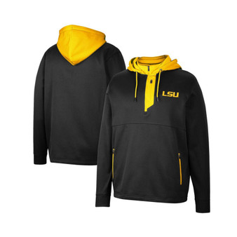 Men's Black LSU Tigers Luge 3.0 Quarter-Zip Hoodie