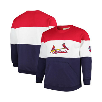 Men's Red, Navy St. Louis Cardinals Big and Tall Pullover Sweatshirt