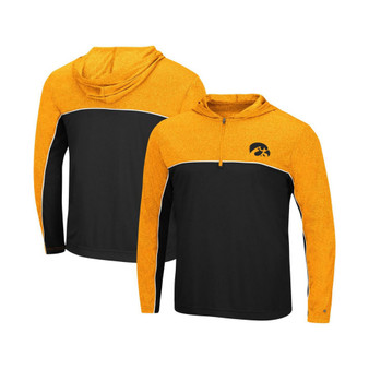 Men's Black Iowa Hawkeyes Flick Quarter-Zip Hoodie Windshirt
