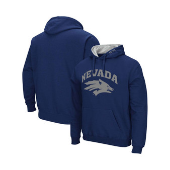 Men's Navy Nevada Wolf Pack Arch and Logo Pullover Hoodie