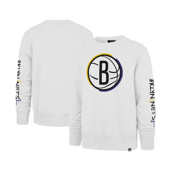 Men's White Brooklyn Nets 2022/23 City Edition Two-Peat Headline Pullover Sweatshirt