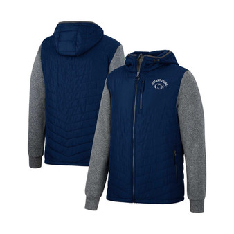 Men's Navy Penn State Nittany Lions Course Herringbone Full-Zip Hoodie