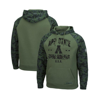 Men's Olive, Camo Appalachian State Mountaineers OHT Military-Inspired Appreciation Raglan Pullover Hoodie