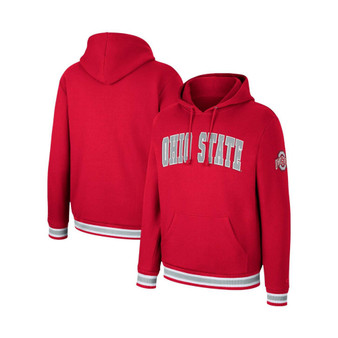 Men's Scarlet Ohio State Buckeyes Varsity Arch Pullover Hoodie