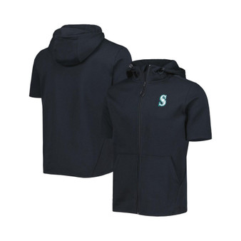 Men's Black Seattle Mariners Recruit Full-Zip Short Sleeve Hoodie
