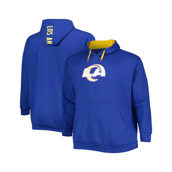 Men's Royal Los Angeles Rams Big and Tall Logo Pullover Hoodie