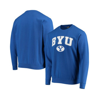 Men's Royal BYU Cougars Team Arch & Logo Tackle Twill Pullover Sweatshirt
