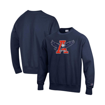 Men's Navy Auburn Tigers Vault Logo Reverse Weave Pullover Sweatshirt