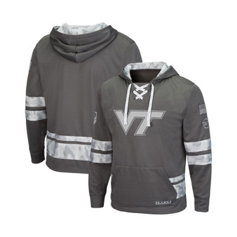 Men's Gray Virginia Tech Hokies OHT Military-Inspired Appreciation Lace-Up Pullover Hoodie