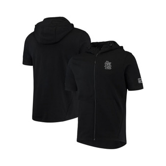 Men's Black St. Louis Cardinals Recruit Short Sleeve Full-Zip Hoodie