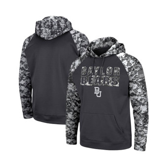 Men's Charcoal Baylor Bears OHT Military-Inspired Appreciation Digital Camo Pullover Hoodie