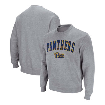 Men's Heathered Gray Pitt Panthers Arch Logo Sweatshirt