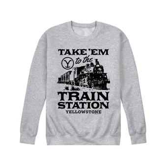 Men's Yellowstone Train Station Fleece Sweatshirt