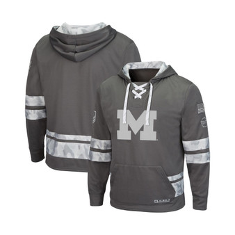 Men's Gray Michigan Wolverines OHT Military-Inspired Appreciation Lace-Up Pullover Hoodie