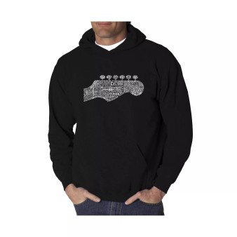 Men's Word Art Hooded Sweatshirt - Guitar Head